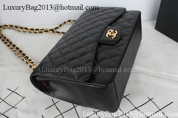 Chanel Classic Flap Bag Black Original Cannage Pattern CFA1116 Gold