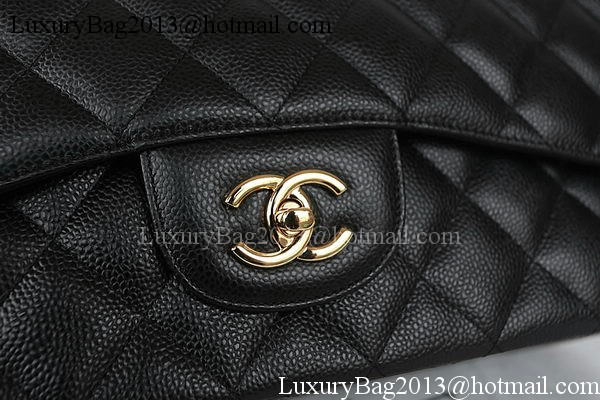 Chanel Classic Flap Bag Black Original Cannage Pattern CFA1116 Gold