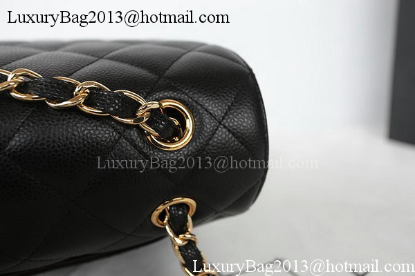 Chanel Classic Flap Bag Black Original Cannage Pattern CFA1116 Gold