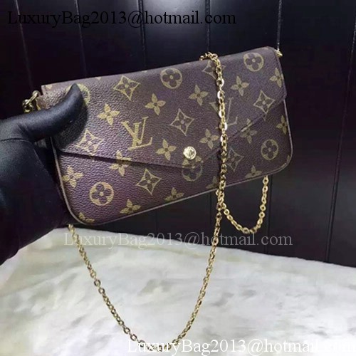 Louis Vuitton Monogram Canvas Felicie Chain Wallet M61276