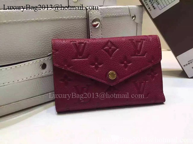 Louis Vuitton Monogram Empreinte SARAH WALLET M61184 Purple