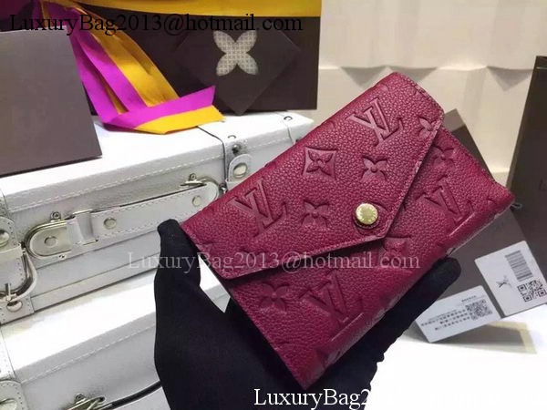 Louis Vuitton Monogram Empreinte SARAH WALLET M61184 Purple