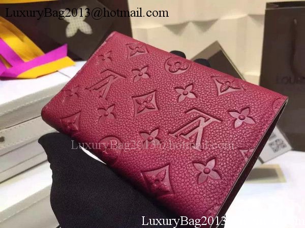 Louis Vuitton Monogram Empreinte SARAH WALLET M61184 Purple