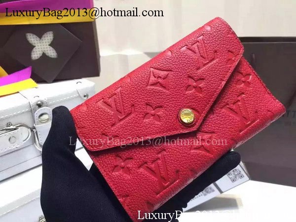 Louis Vuitton Monogram Empreinte SARAH WALLET M61184 Red