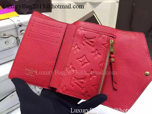 Louis Vuitton Monogram Empreinte SARAH WALLET M61184 Red