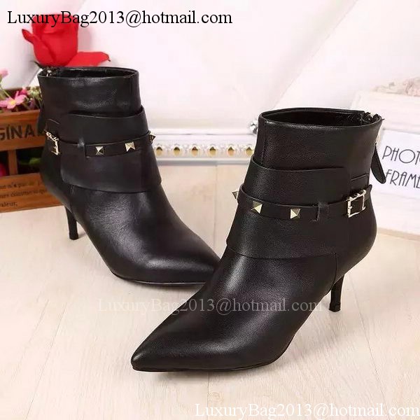 Valentino Ankle Boot Leather VT627 Black