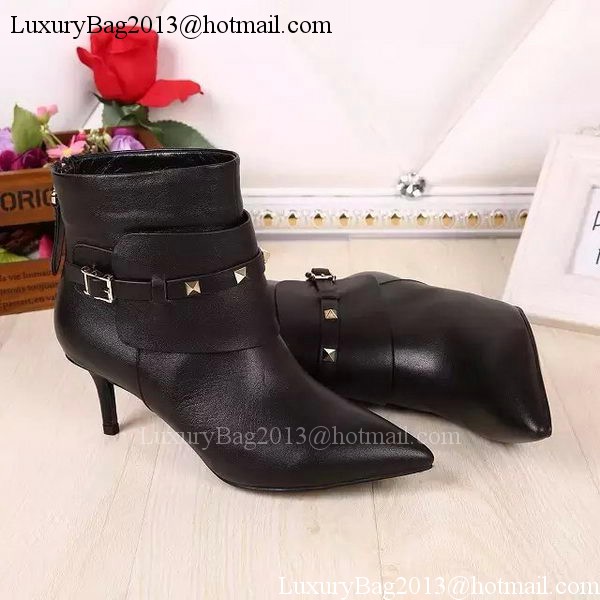 Valentino Ankle Boot Leather VT627 Black