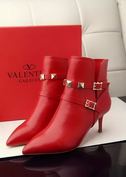 Valentino Ankle Boot Leather VT634 Red