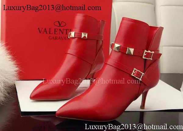 Valentino Ankle Boot Leather VT634 Red