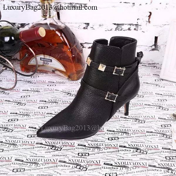 Valentino Ankle Boot Leather VT636 Black