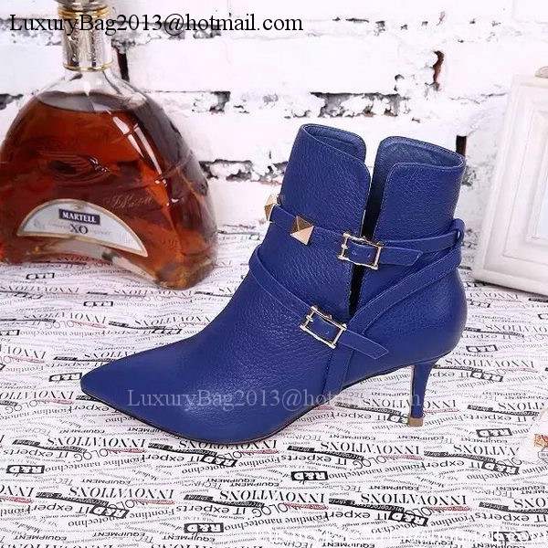 Valentino Ankle Boot Leather VT637 Blue