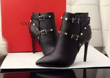 Valentino Ankle Boot Leather VT645 Black