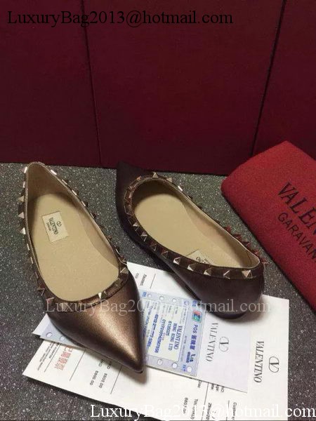 Valentino Leather Flat VT580 Bronze