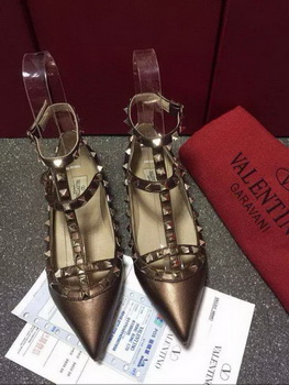 Valentino Leather Flat VT582 Bronze