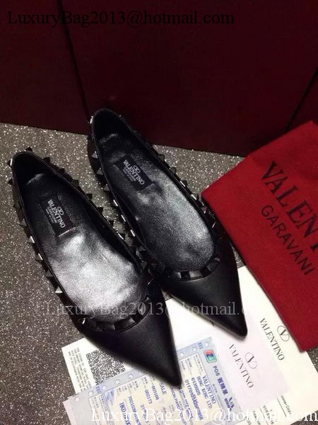 Valentino Leather Flat VT662 Black