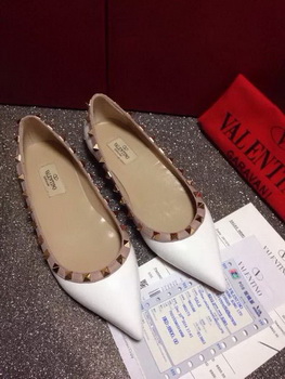 Valentino Leather Flat VT666 White