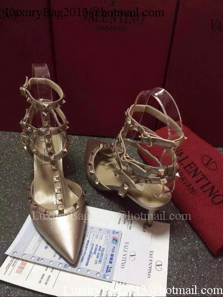 Valentino Leather Pump VT583 Gold