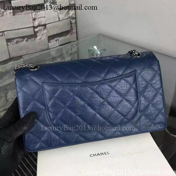 Chanel Classic Flap Bag Black Original Calfskin Leather CHA6059 Blue