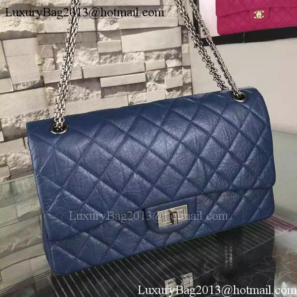 Chanel Jumbo Classic Flap Bag Black Original Calfskin Leather CHA6212 Blue