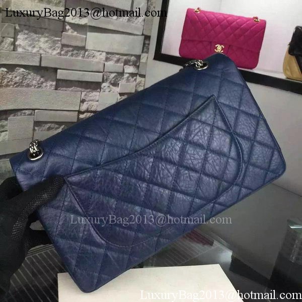 Chanel Jumbo Classic Flap Bag Black Original Calfskin Leather CHA6212 Blue