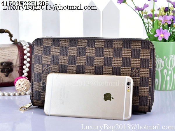 Louis Vuitton Damier Ebene Canvas ZIPPY XL WALLET N41503