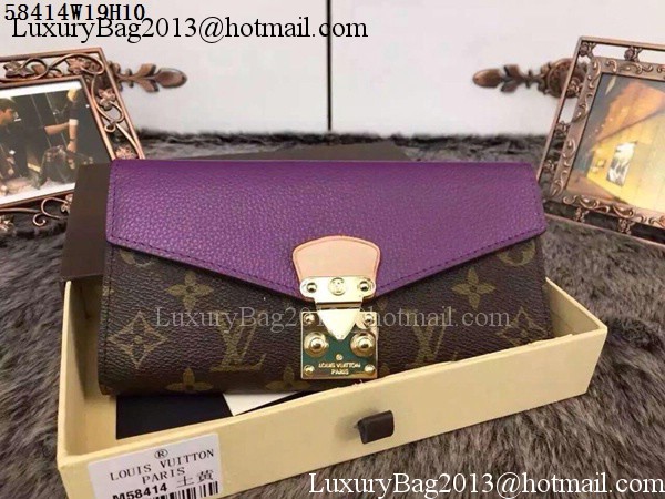 Louis Vuitton Monogram Canvas PALLAS WALLET M58414 Purple