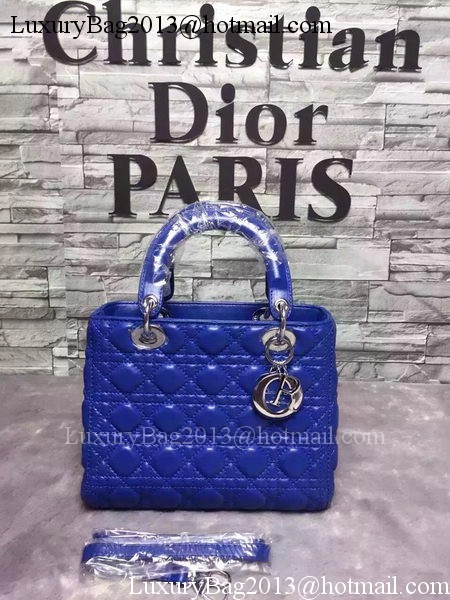 Dior Small Lady Dior Bag Sheepskin Leather CD6322 Blue