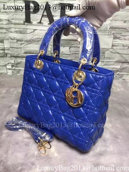 Dior Small Lady Dior Bag Sheepskin Leather CD6322 Blue