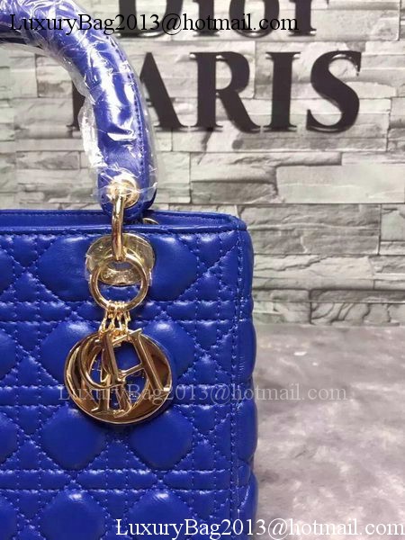 Dior Small Lady Dior Bag Sheepskin Leather CD6322 Blue