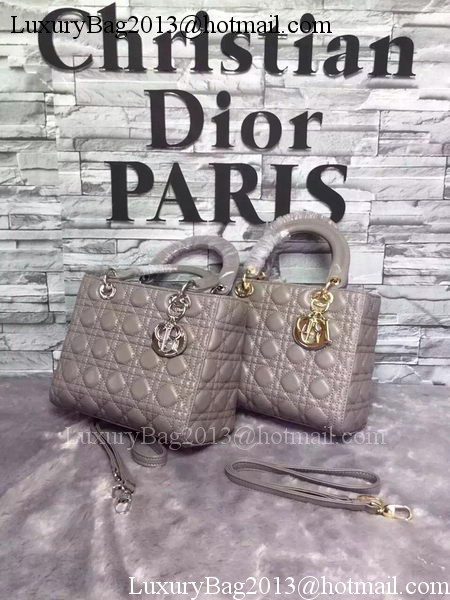 Dior Small Lady Dior Bag Sheepskin Leather CD6322 Grey