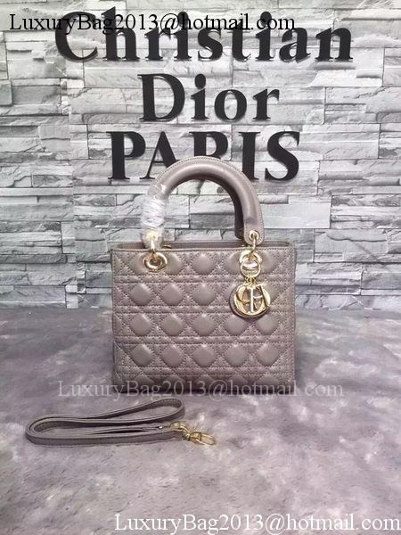 Dior Small Lady Dior Bag Sheepskin Leather CD6322 Grey