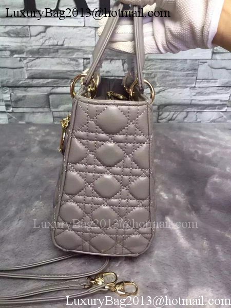 Dior Small Lady Dior Bag Sheepskin Leather CD6322 Grey