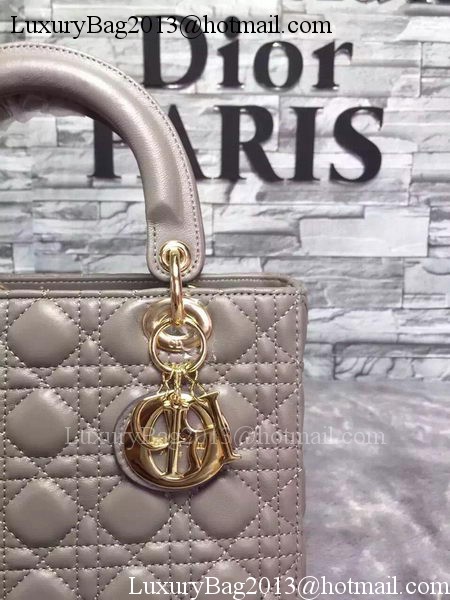 Dior Small Lady Dior Bag Sheepskin Leather CD6322 Grey