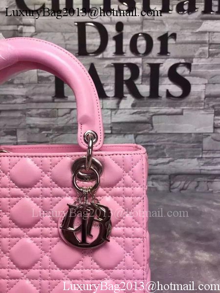 Dior Small Lady Dior Bag Sheepskin Leather CD6322 Pink