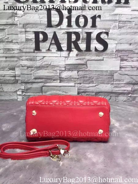 Dior Small Lady Dior Bag Sheepskin Leather CD6322 Red