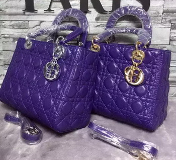 Dior Small Lady Dior Bag Sheepskin Leather CD6322 Violet