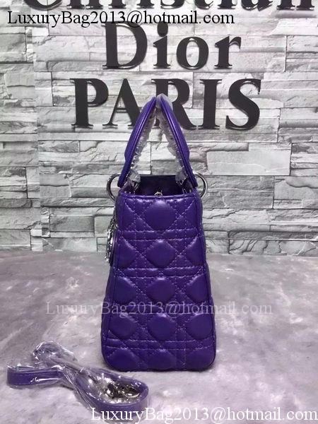 Dior Small Lady Dior Bag Sheepskin Leather CD6322 Violet