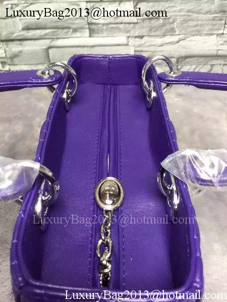 Dior Small Lady Dior Bag Sheepskin Leather CD6322 Violet