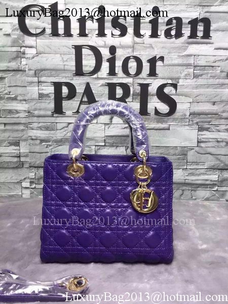 Dior Small Lady Dior Bag Sheepskin Leather CD6322 Violet