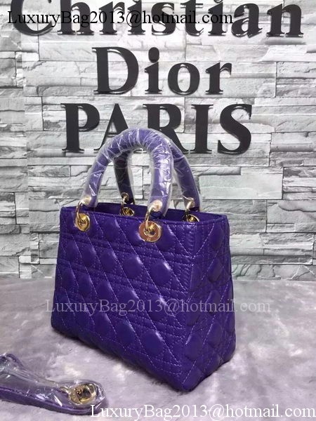 Dior Small Lady Dior Bag Sheepskin Leather CD6322 Violet