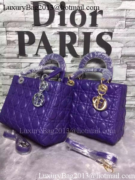 Dior Small Lady Dior Bag Sheepskin Leather CD6322 Violet