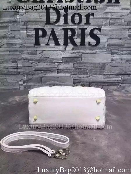 Dior Small Lady Dior Bag Sheepskin Leather CD6322 White