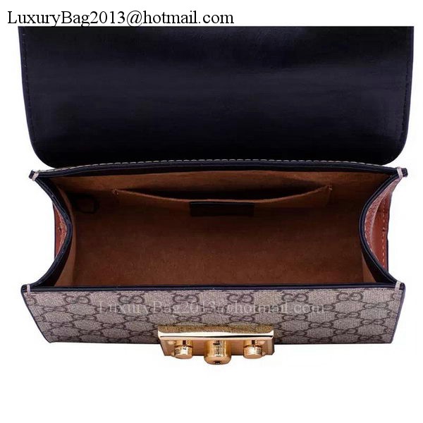 Gucci Padlock GG Supreme Shoulder Bags 409487 Black