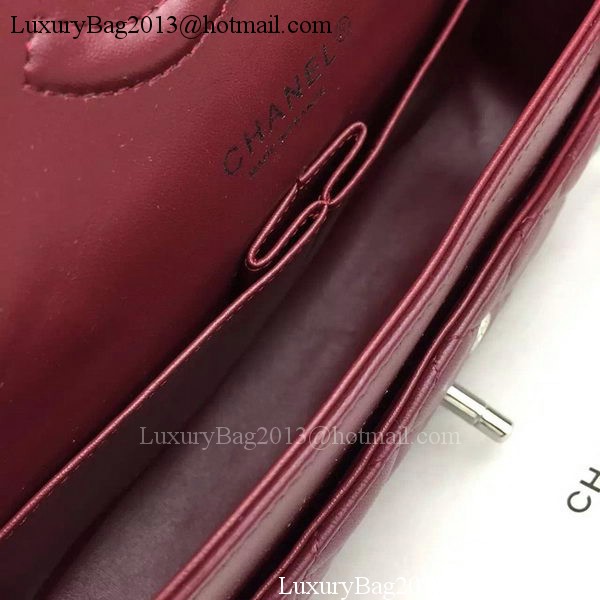 Chanel 2.55 Series Flap Bag Lambskin Leather A5024 Burgundy