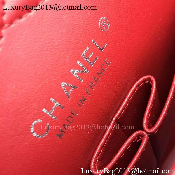 Chanel 2.55 Series Flap Bag Lambskin Leather A5024 Red