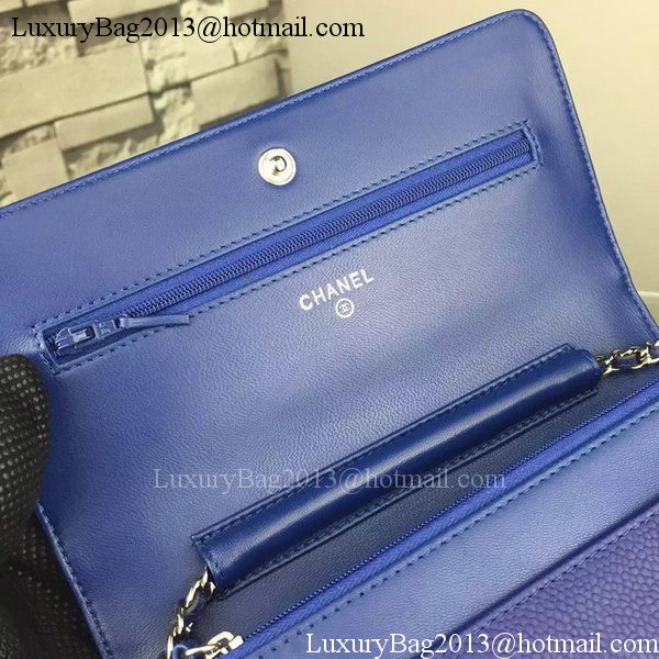 Chanel Flap Shoulder Bag Cannage Pattern A5373 Blue