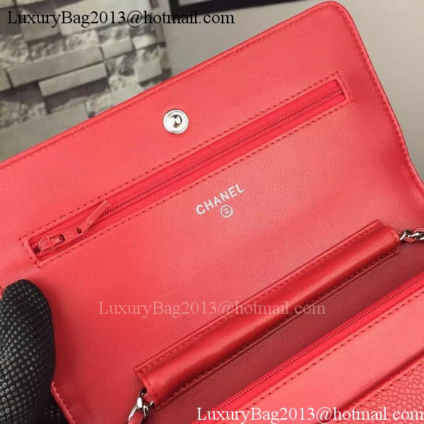 Chanel Flap Shoulder Bag Cannage Pattern A5373 Red