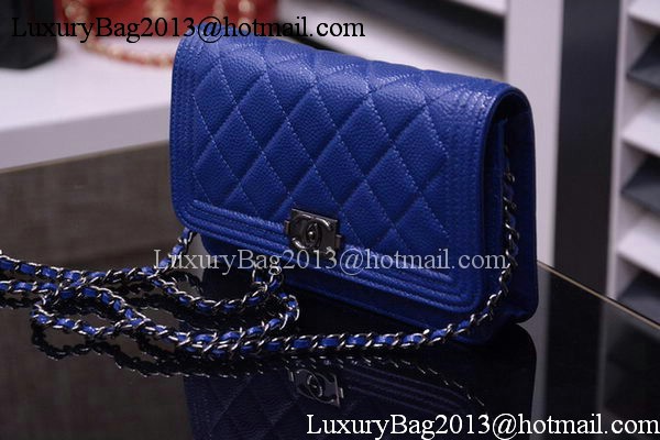 Boy Chanel mini Flap Bags Bright Cannage Pattern A33815 Blue