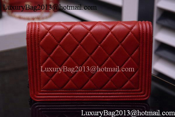 Boy Chanel mini Flap Bags Bright Cannage Pattern A33815 Burgundy