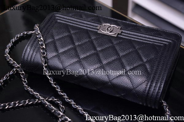 Boy Chanel mini Flap Bags Cannage Pattern A33815 Black